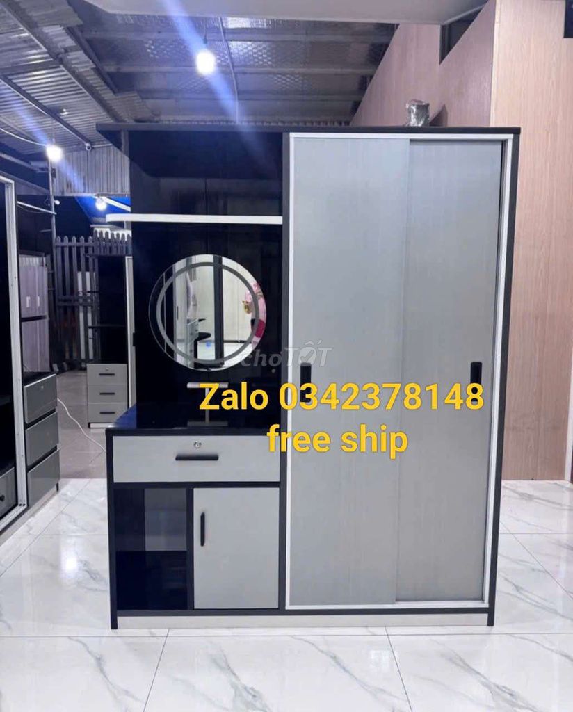 Tủ quần áo lùa 2 cánh Liền bàn trang điểm 1m65. Mua bán Tủ, kệ gia đình tại Quận Phú Nhuận Tp Hồ Chí Minh được đăng bởi Phương hoa hình 1