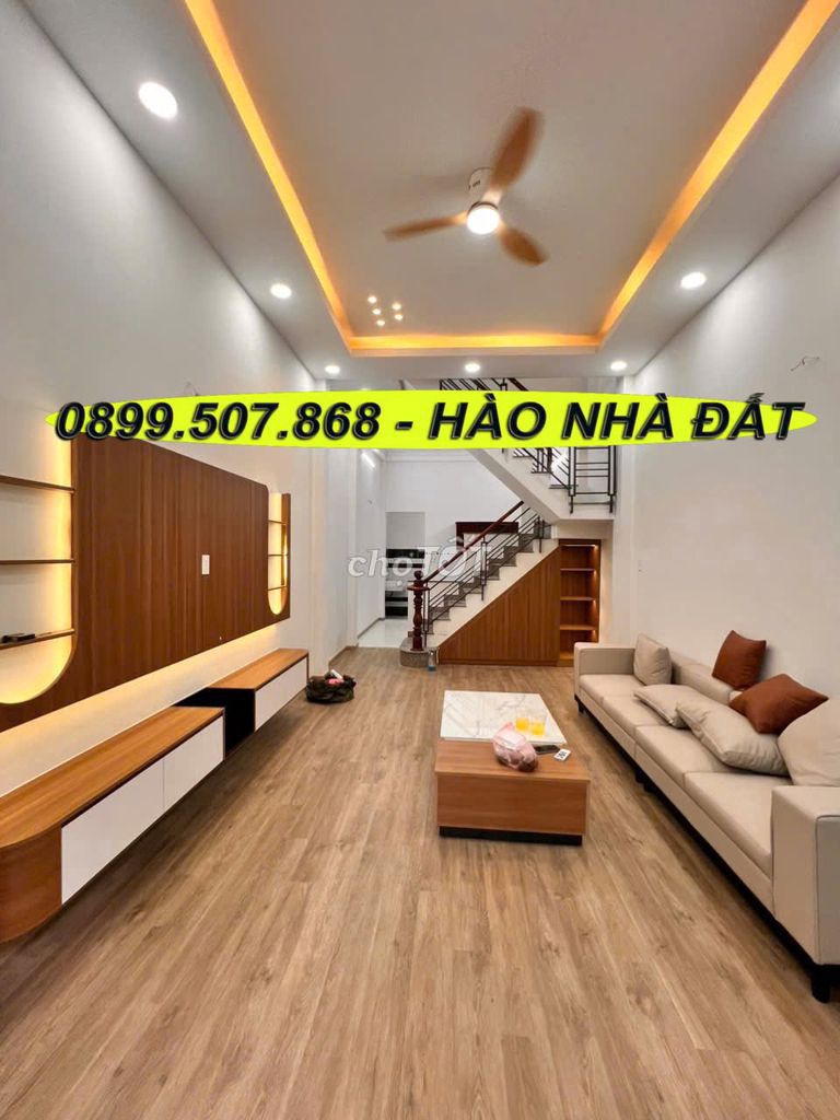 Дом 48.6м², гараж для авто, спальня на первом этаже, Go Xoai, 5 млрд