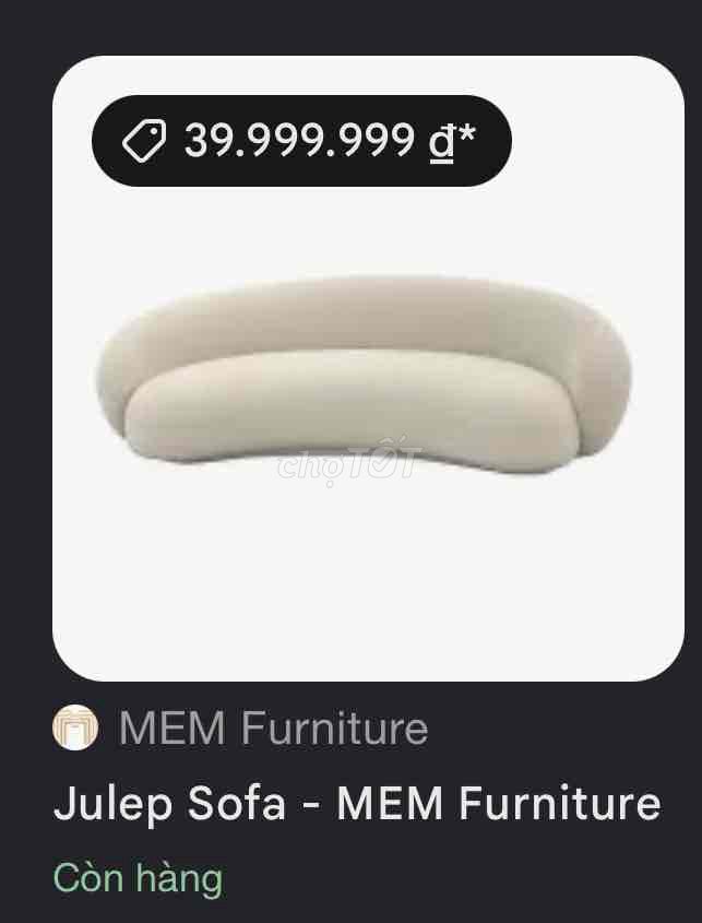 Ghế sofa MEM Furniture Julep Sofa. Mua bán Bàn ghế tại Thành phố Nha Trang Khánh Hòa được đăng bởi H hình 1