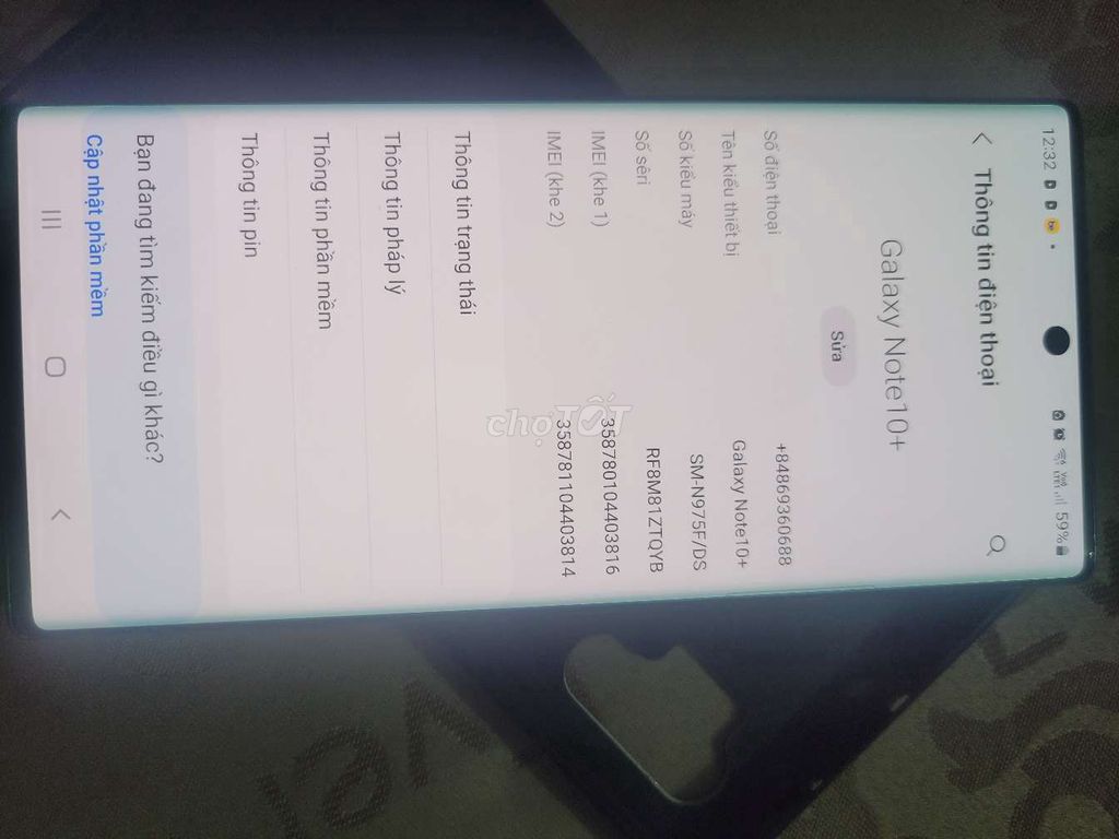 Samsung Galaxy Note 10+ Đen. Mua bán Điện thoại tại Quận Hai Bà Trưng Hà Nội được đăng bởi Xa Kỉ Niệm hình 1