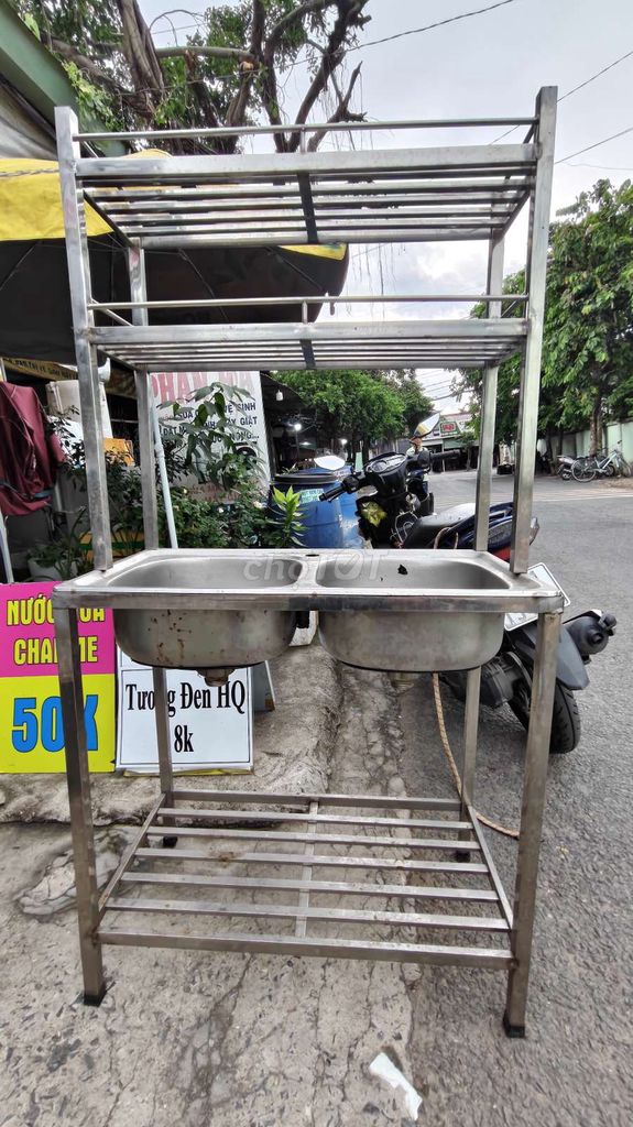 Chậu rửa chén Inox 2 hộc có chân. Mua bán Dụng cụ nhà bếp tại Huyện Củ Chi Tp Hồ Chí Minh được đăng bởi Nguyễn Bùi Chiến Thắng hình 1