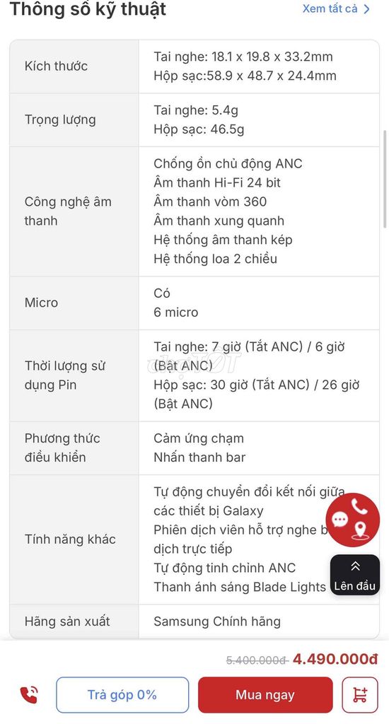 Tai nghe Samsung Buds 3 Pro xám cũ. Mua bán Tivi, Âm thanh tại Thành phố Thủ Dầu Một Bình Dương được đăng bởi Nguyễn Tâm hình 1