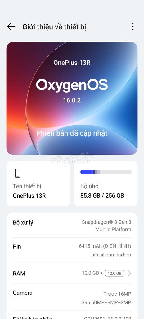 OnePlus Ace 5 như mới còn box, sạc. Mua bán Điện thoại tại Quận Bình Thạnh Tp Hồ Chí Minh được đăng bởi Nguyễn Thanh Tuấn hình 1