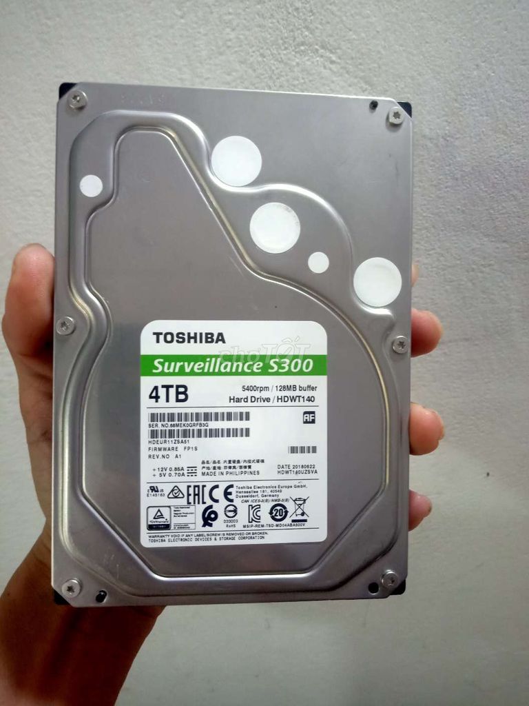 Ổ cứng HDD Toshiba S300 4TB. Mua bán Linh kiện (RAM, Card...) tại Huyện Mỹ Xuyên Sóc Trăng được đăng bởi Alexis Sanchez  hình 1