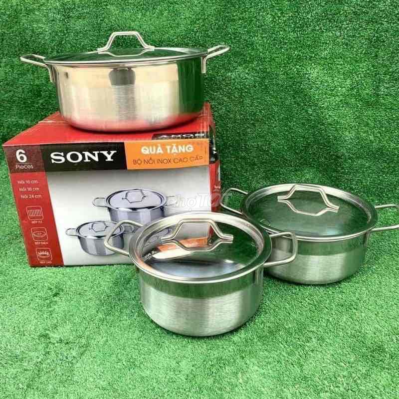 bộ 3 nồi sony loại dày full box