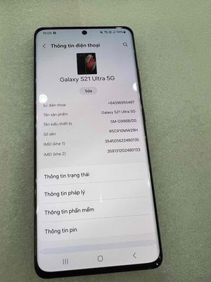 Galaxy S21 Ultra 5G ĐSD giao lưu iphone