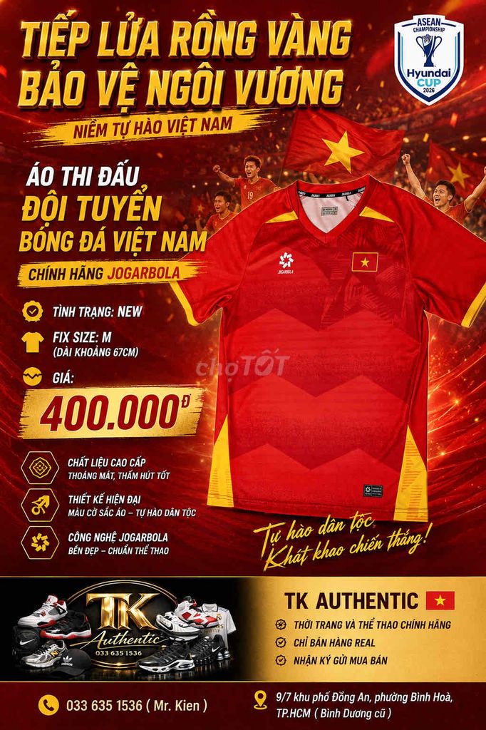 Áo thi đấu đội tuyển việt nam chính hãng. Mua bán Quần áo tại Thành phố Thuận An Bình Dương được đăng bởi Trọng nghĩa hình 1