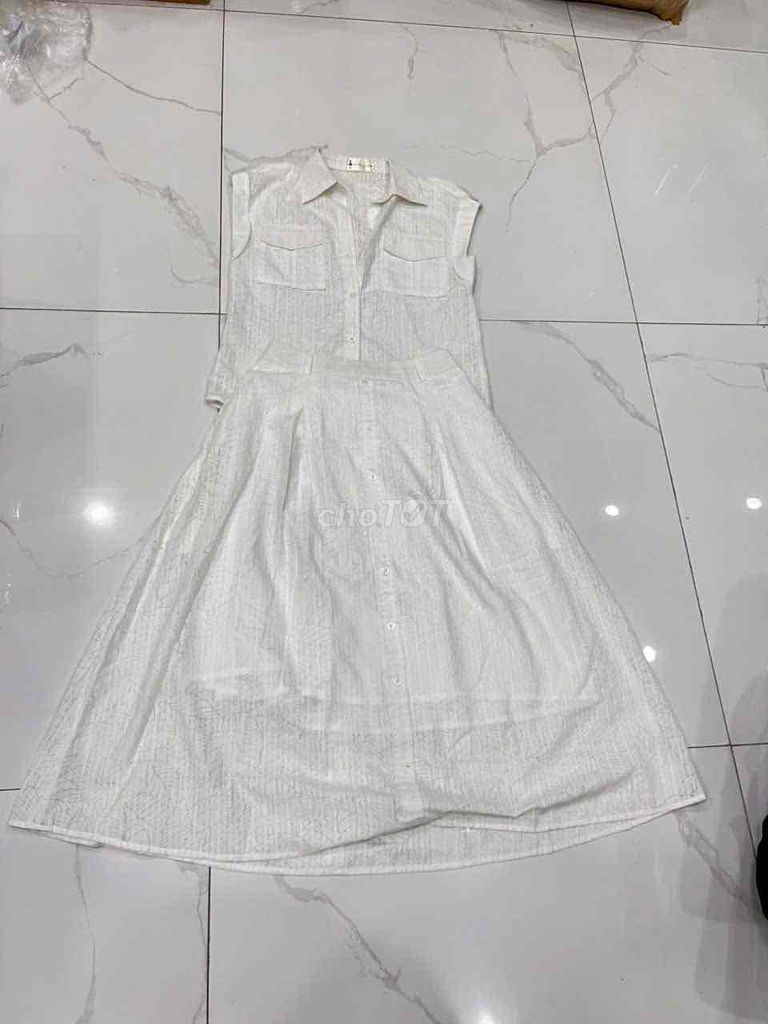 Bộ áo váy Nữ Vải Trắng. Mua bán Quần áo tại Quận Kiến An Hải Phòng được đăng bởi huong nguyen hình 1