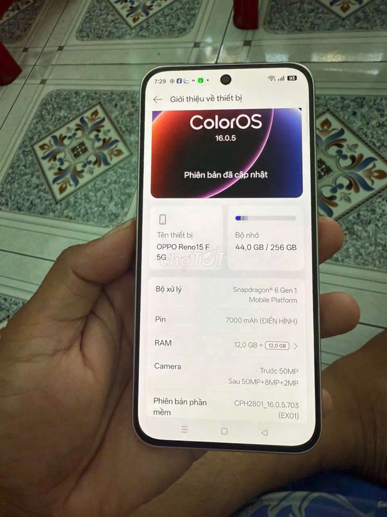 OPPO Reno 15 F 5G 256GB Hồng 99%. Mua bán Điện thoại tại Thành phố Mỹ Tho Tiền Giang được đăng bởi tran minh hai hình 1