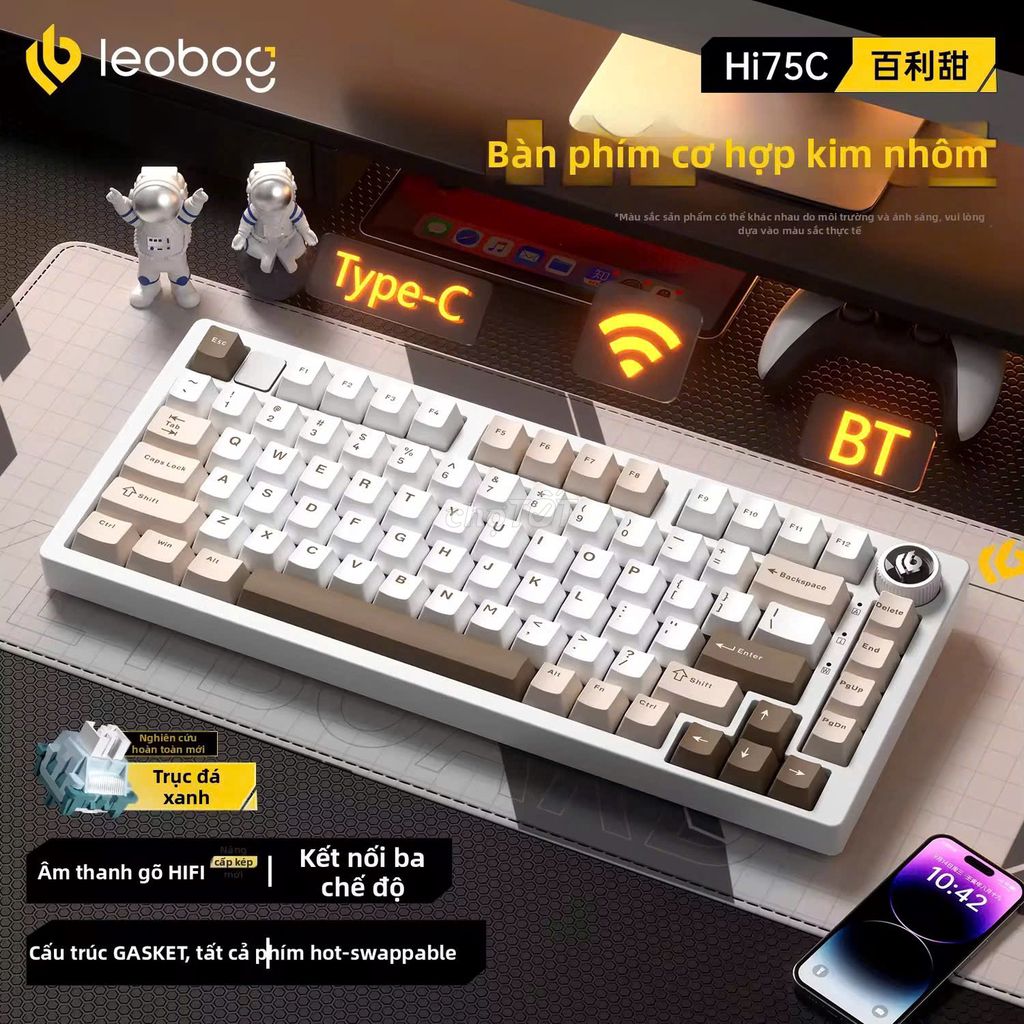 Bàn phím cơ Leobog Hi75C PRO 75% Wireless. Mua bán Phụ kiện (Màn hình, Chuột...) tại Quận Phú Nhuận Tp Hồ Chí Minh được đăng bởi Khoa Nguyen hình 1