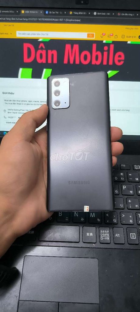 SAMSUNG NOTE 20 8GB.256GB PIN 4300 2 SIM ĐẸP KENG. Mua bán Điện thoại tại Quận Bình Thạnh Tp Hồ Chí Minh được đăng bởi Dân Mobile hình 1