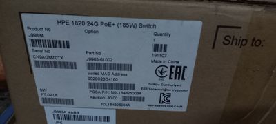 Switch HP 24 Ports 1820-24G-PoE+ (185W) - J9983A. Mua bán Linh kiện (RAM, Card...) tại Huyện Hàm Thuận Nam Bình Thuận được đăng bởi Phi