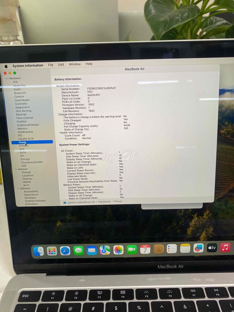 macbook air 2019 i5 ram 8 ssd 256 màn 13inh. Mua bán Laptop tại Quận Hoàng Mai Hà Nội được đăng bởi Mac98 hình 3
