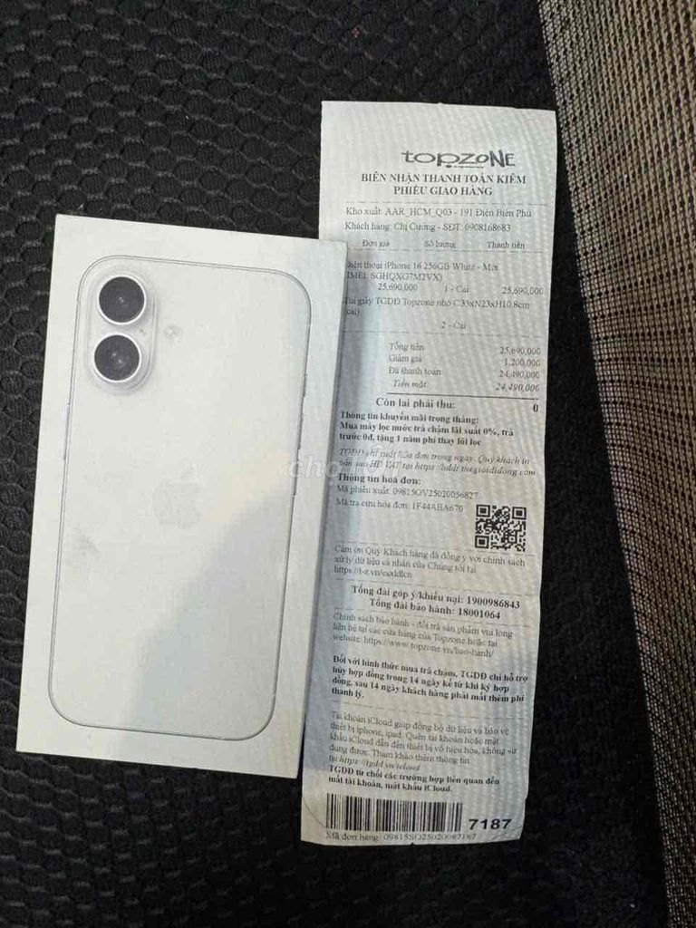 ip16 256gb trắng new seal