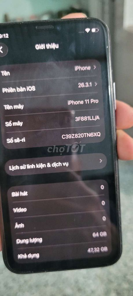 iPhone 11 Pro 64GB Xám Quốc tế. Mua bán Điện thoại tại Huyện Long Thành Đồng Nai được đăng bởi Trần bảo hình 1