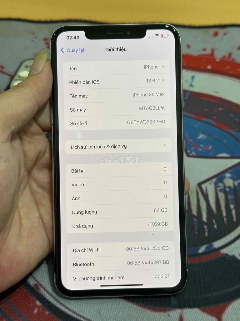 Apple iPhone Xs Max 64GB Full Chức Năng. Mua bán Điện thoại tại Quận Đống Đa Hà Nội được đăng bởi Nam Đường Láng hình 1