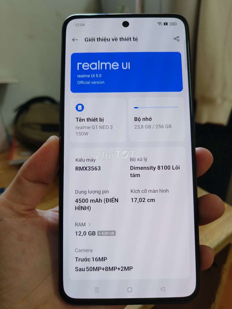 Realme GT Neo 3 150w. Ram 12/256Gb