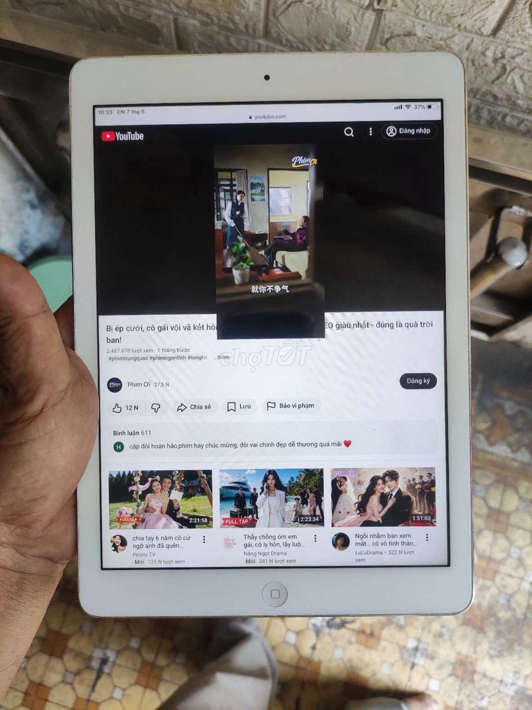 Apple iPad Air 32G 4G  Không Icloud Samsumg Mới. Mua bán Máy tính bảng tại Quận 3 Tp Hồ Chí Minh được đăng bởi Thúy Hoàng  hình 1