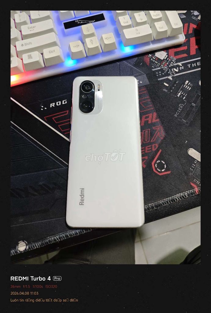 Xiaomi Redmi K40 8GB/128GB Trắng. Mua bán Điện thoại tại Huyện Hóc Môn Tp Hồ Chí Minh được đăng bởi Lâm Châu hình 1