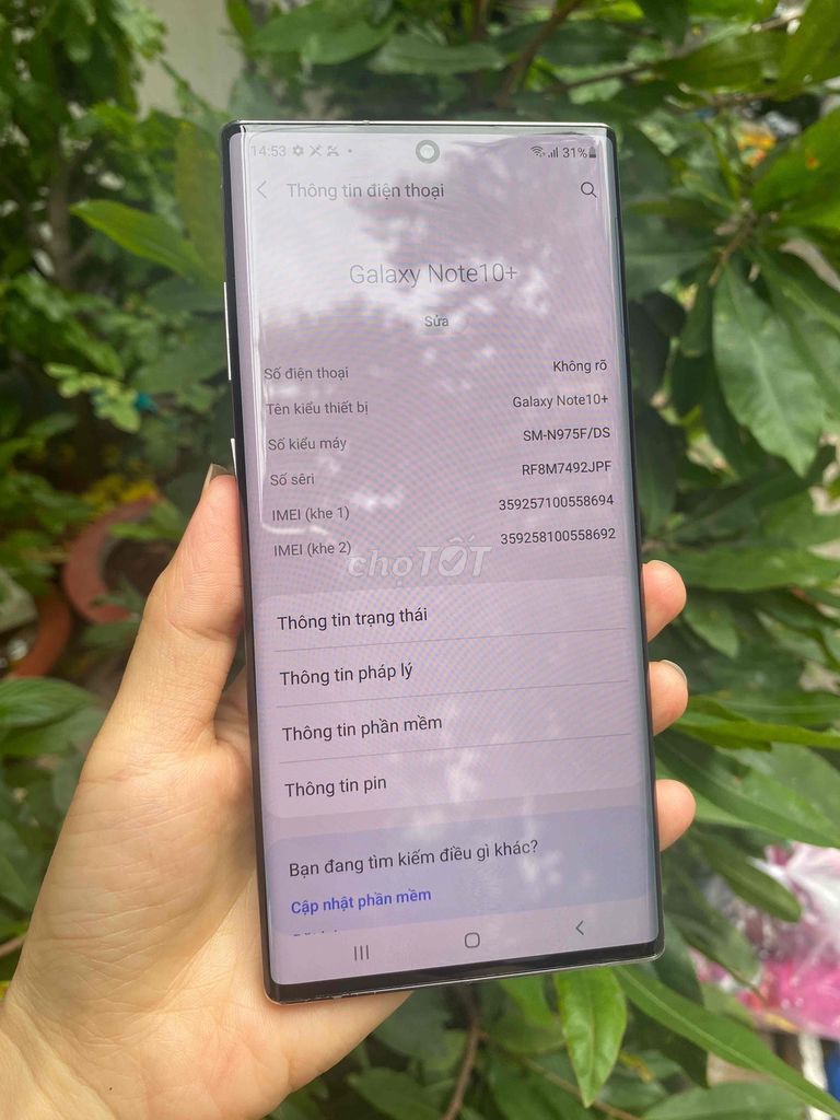Samsung Galaxy Note 10+ 512GB Xanh 2 SIM. Mua bán Điện thoại tại Quận Tân Phú Tp Hồ Chí Minh được đăng bởi Minh Khang Sài gòn MoBILE hình 1