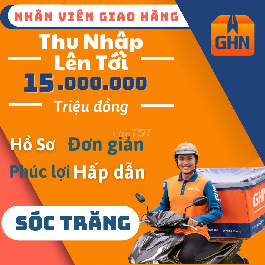 [ SÓC TRĂNG ] TUYỂN SHIPPER MỨC LƯƠNG HẤP DẪN