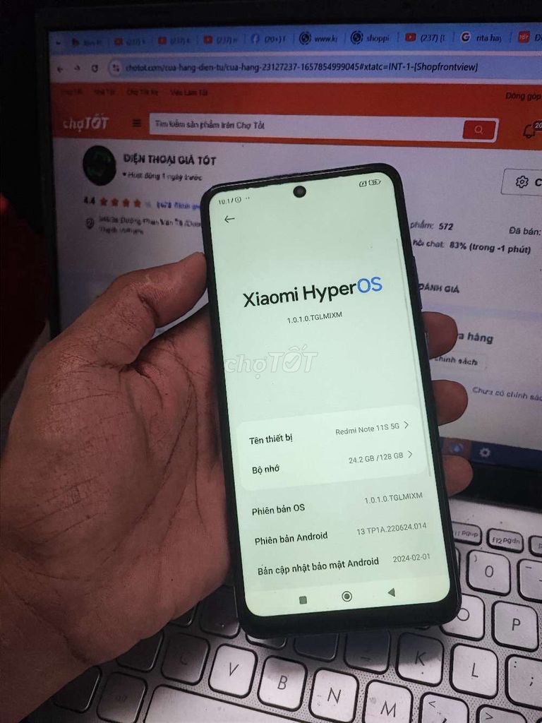 REDMI NOTE 11S 5G 6GB.128GB FULL CN PIN 5000. Mua bán Điện thoại tại Quận Bình Thạnh Tp Hồ Chí Minh được đăng bởi Dân Mobile hình 1
