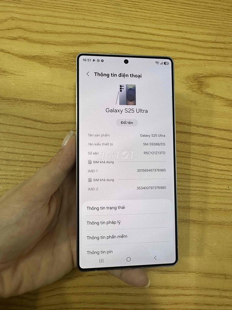 Samsung S25 Ultra 12/256 zin áp đẹp 99 bh 21/9/26. Mua bán Điện thoại tại Quận Nam Từ Liêm Hà Nội được đăng bởi Ngô Thị Yến hình 1