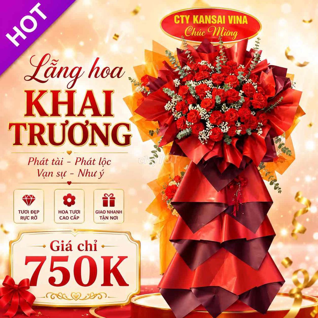 Hoa Khai Trương Đỏ Rực Rỡ, Chúc Mừng Hồng Phát. Mua bán Cây cảnh, đồ trang trí tại Huyện Tiên Du Bắc Ninh được đăng bởi TRUNG TÂM TỔ CHỨC DỊCH VỤ CƯỚI HỎI TRỌN GÓI DUYÊN GẤM hình 1