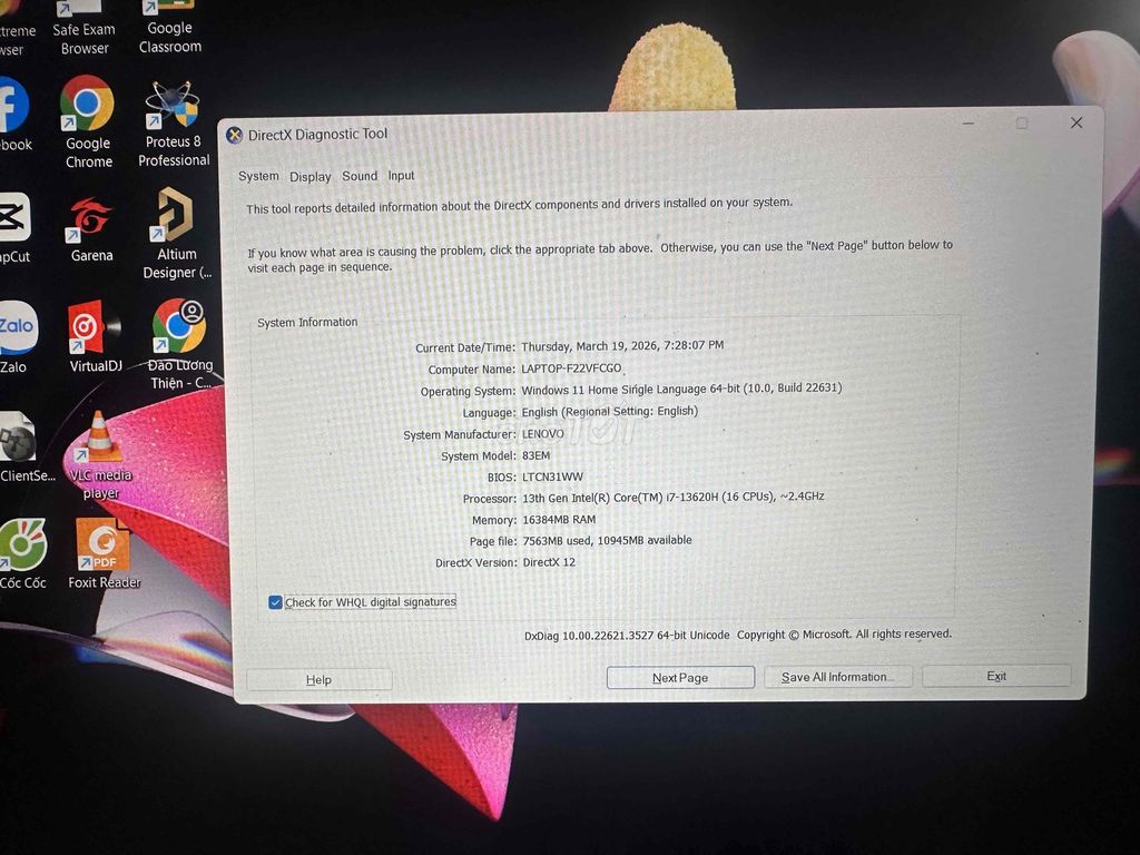 Lenovo Ideapad i7-13620H 16GB/512GB. Mua bán Laptop tại Quận Phú Nhuận Tp Hồ Chí Minh được đăng bởi Hoàng Tuấn hình 1