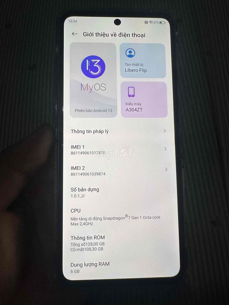 điện thoại ZTE Libero Flip 6GB/128GB Xanh. Mua bán Điện thoại tại Huyện Chơn Thành Bình Phước được đăng bởi Thu hình 1