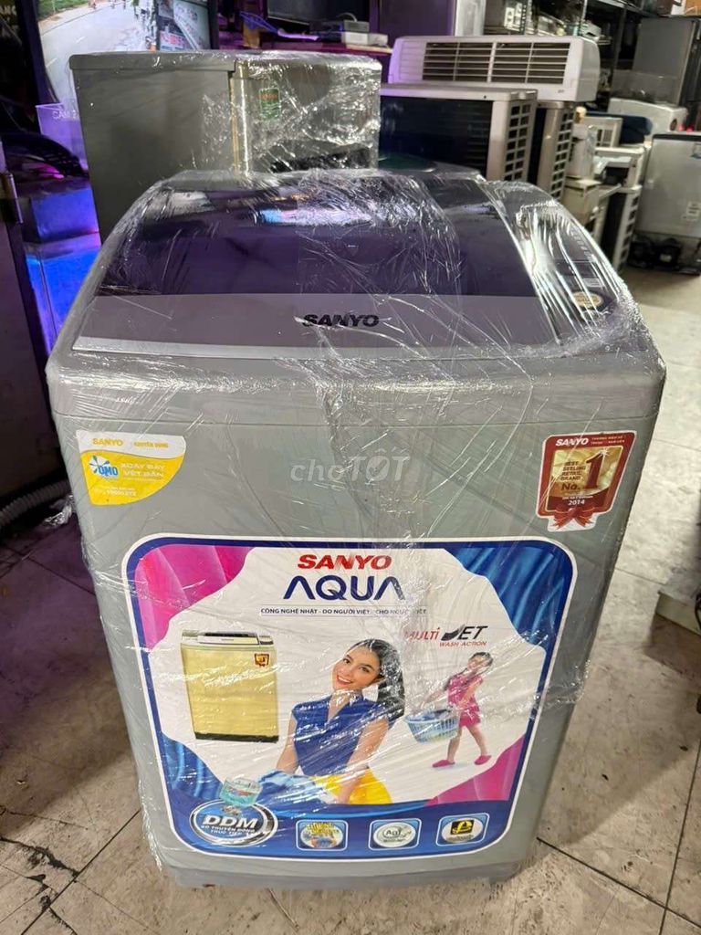 Máy giặt Sanyo 8kg Xám Việt Nam 4 sao. Mua bán Máy giặt tại Quận 7 Tp Hồ Chí Minh được đăng bởi Điện Lạnh Giá Tốt hình 1