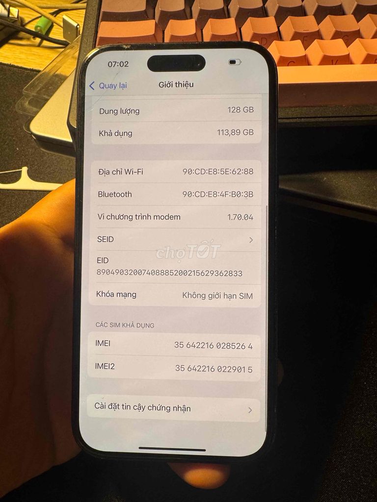 iPhone 16 128GB Đen 98-99%. Mua bán Điện thoại tại Quận Nam Từ Liêm Hà Nội được đăng bởi Cường Trần hình 1