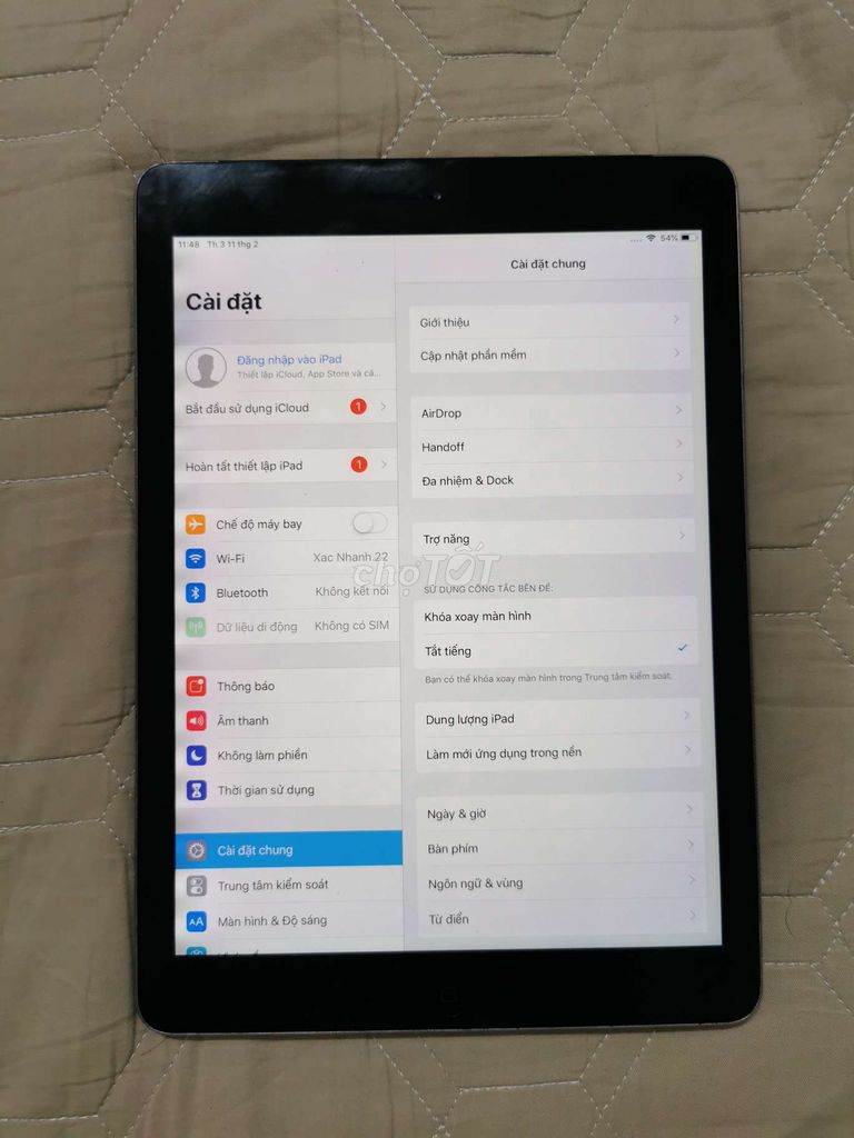 Ipad Air 64g có 4g không icloud