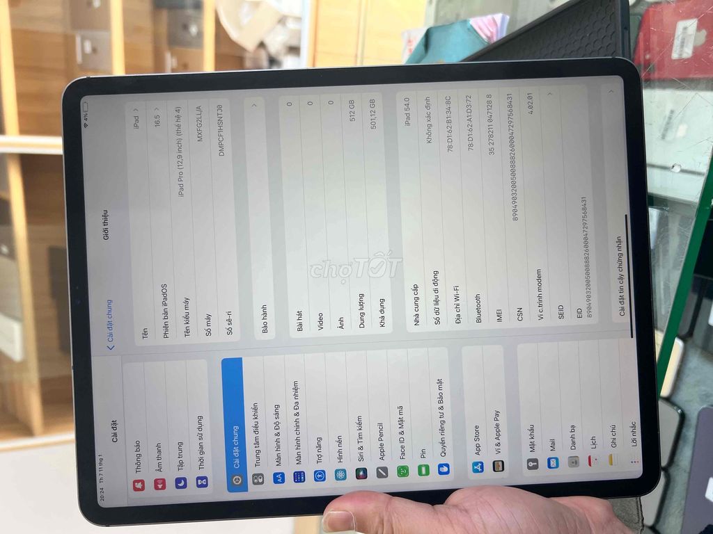 Ipad Pr***gb 5G kèm pen 2 giá tốt
