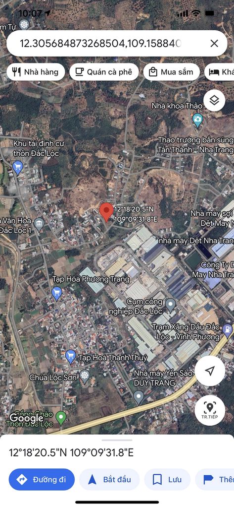 Bán đất sổ đỏ thôn Đắc Lộc, Nha Trang cạnh KCN, 197m chỉ 700tr