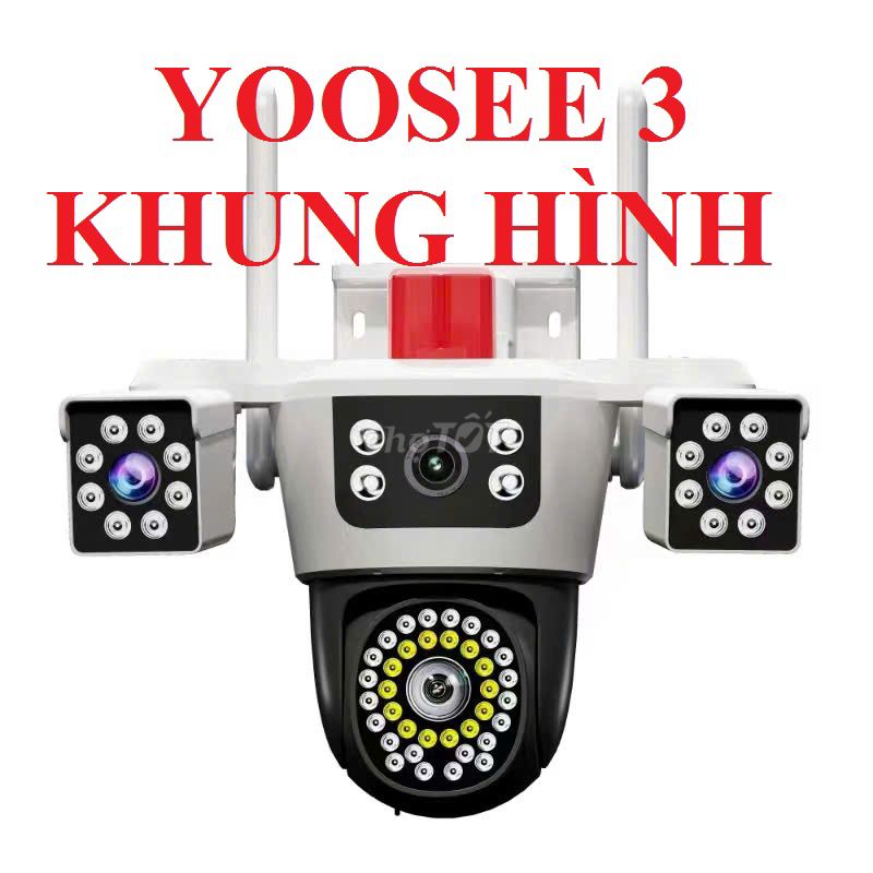 camera 4 mắt xem 3 khung hình xoay 350 độ.2024