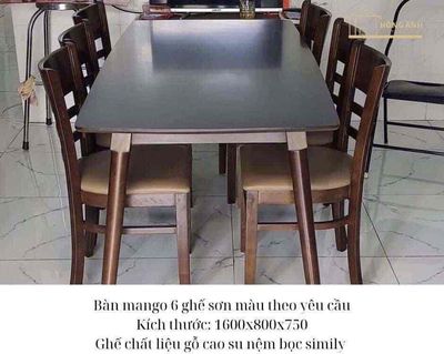 bộ bàn ăn 1m6 6 ghế