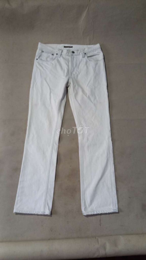 Quần jean Nudie Jeans Cotton Trắng 32. Mua bán Quần áo tại Huyện An Phú An Giang được đăng bởi bảo đồ si  hình 1