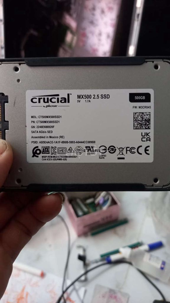 Ổ cứng SSD Crucial MX500 500GB SATA 6Gb/s. Mua bán Linh kiện (RAM, Card...) tại Huyện Nhà Bè Tp Hồ Chí Minh được đăng bởi nguyên văn năm  hình 1