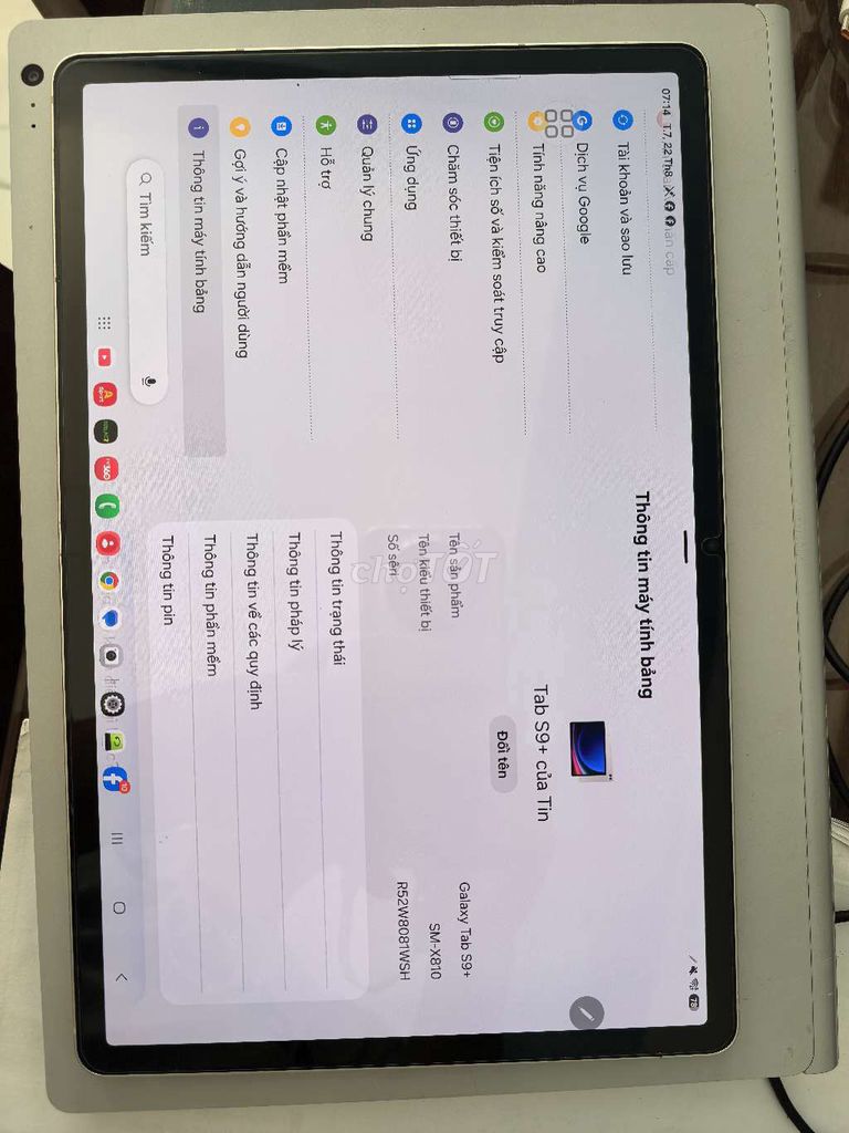 Samsung Galaxy Tab S9+ 5G Bạc keng. Mua bán Máy tính bảng tại Thành phố Long Xuyên An Giang được đăng bởi TP hình 1