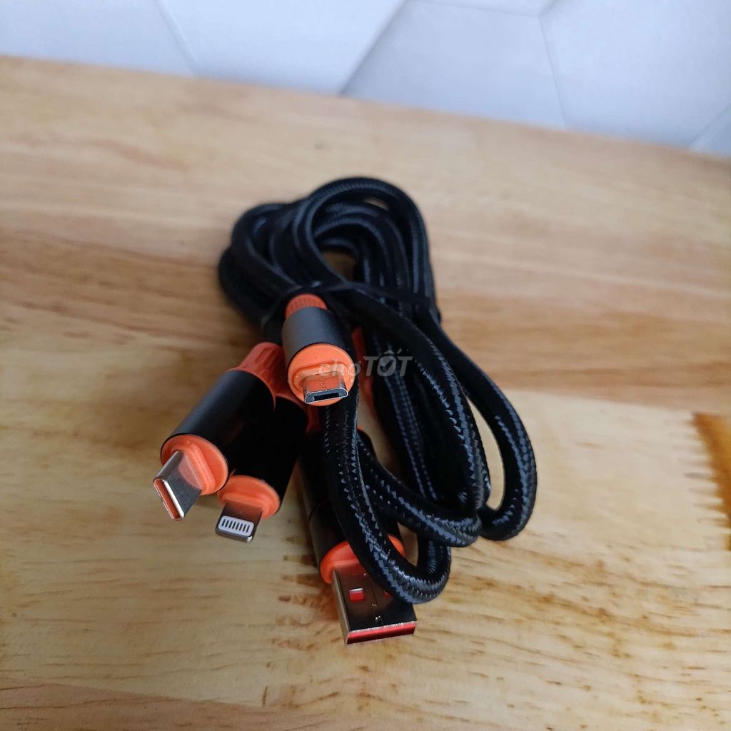 Cáp sạc nhanh 5 đầu dây dù bọc siêu bền. Mua bán Phụ kiện (Màn hình, Chuột...) tại Thành phố Thủ Đức Tp Hồ Chí Minh được đăng bởi Cũ Giá Rẻ hình 1