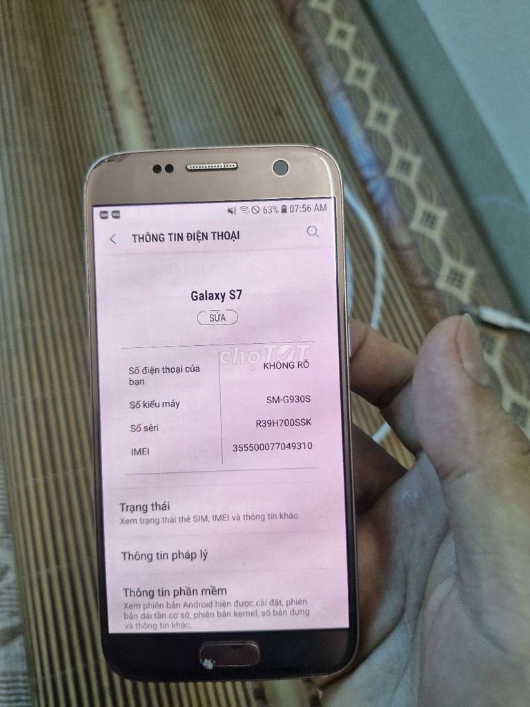 Samsung Galaxy S7 32GB Vàng đồng. Mua bán Điện thoại tại Huyện Hiệp Hòa Bắc Giang được đăng bởi Nguyễn Chiến hình 1