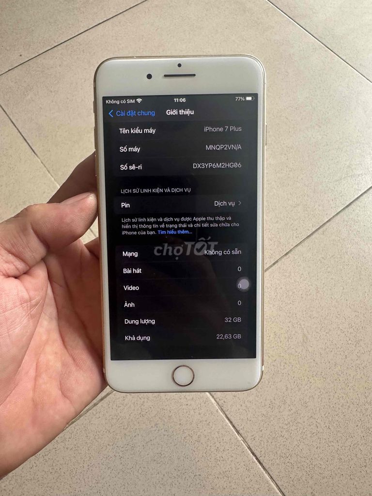 Apple iPhone 7 Plus 32GB Vàng Quốc tế. Mua bán Điện thoại tại Thành phố Biên Hòa Đồng Nai được đăng bởi Thu bằng giá bán hình 1