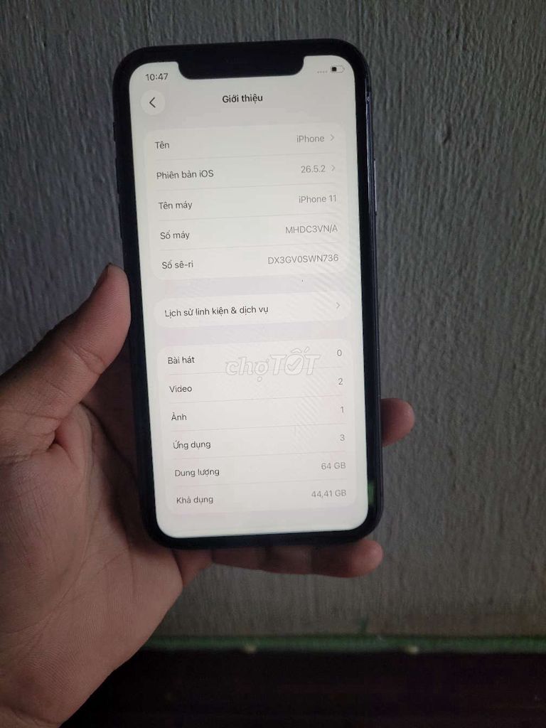 Apple iPhone 11 64GB Đen Đã sử dụng. Mua bán Điện thoại tại Huyện Châu Đức Bà Rịa - Vũng Tàu được đăng bởi tôi là tôi hình 1