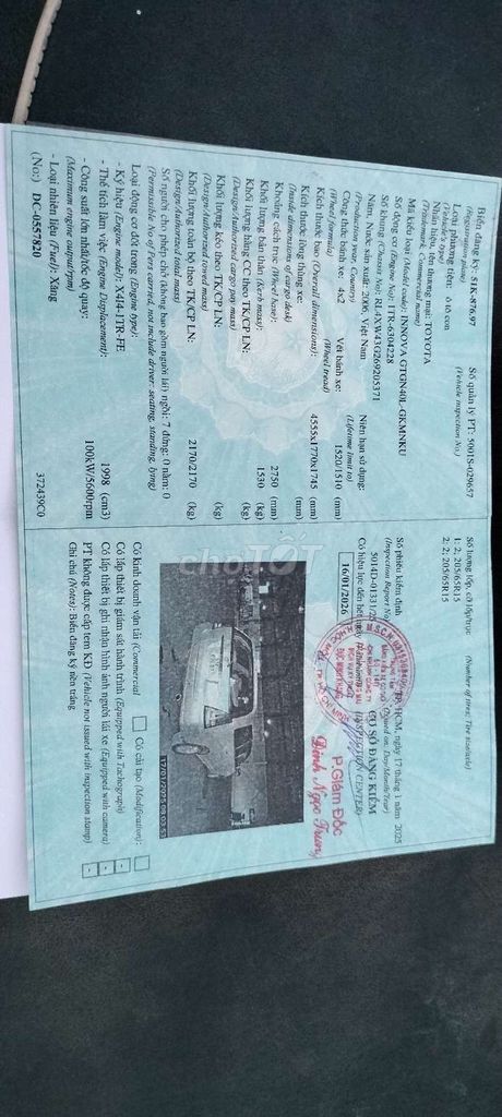 Gia đình bán inova 2006 G. Mua bán Ô tô tại Huyện Hóc Môn Tp Hồ Chí Minh được đăng bởi Phương 1980 hình 5