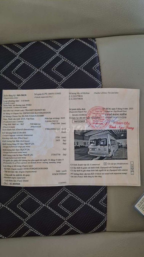 Transit 2015 Chính chủ mua mới  - 220000 km. Mua bán Ô tô tại Quận Gò Vấp Tp Hồ Chí Minh được đăng bởi Phúc Siu hình 7