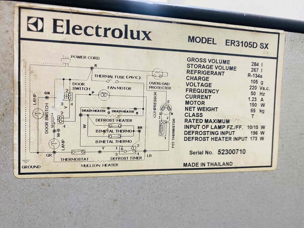 Tủ lạnh Electrolux 284lít thái lan làm đá chậm. Mua bán Tủ lạnh tại Quận Thanh Xuân Hà Nội được đăng bởi Ha Dung hình 4