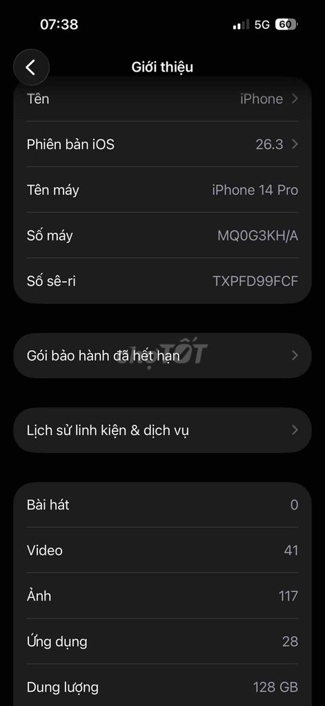iPhone 14 Pro 128GB Đã qua sử dụng. Mua bán Điện thoại tại Huyện Vụ Bản Nam Định được đăng bởi lunooo hình 1