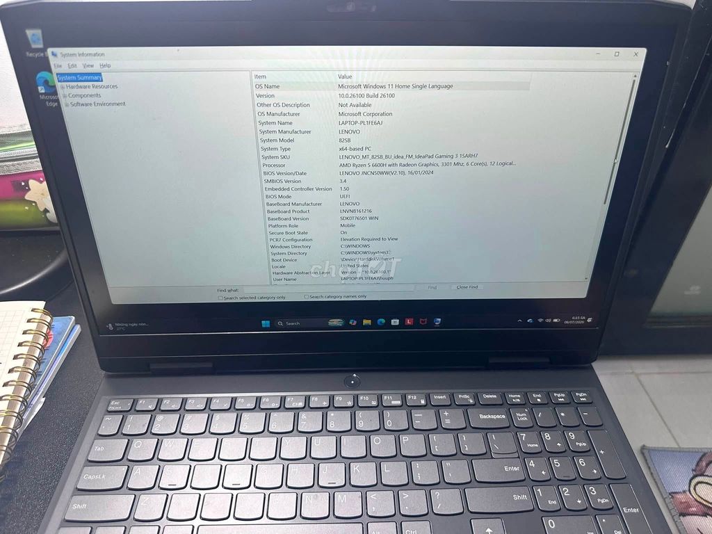 Lenovo IdeaPad Gaming 3 Ryzen 5 6600H 16GB RTX 3050 Đen. Mua bán Laptop tại Quận 5 Tp Hồ Chí Minh được đăng bởi Hội Đồ Điện Tử hình 1