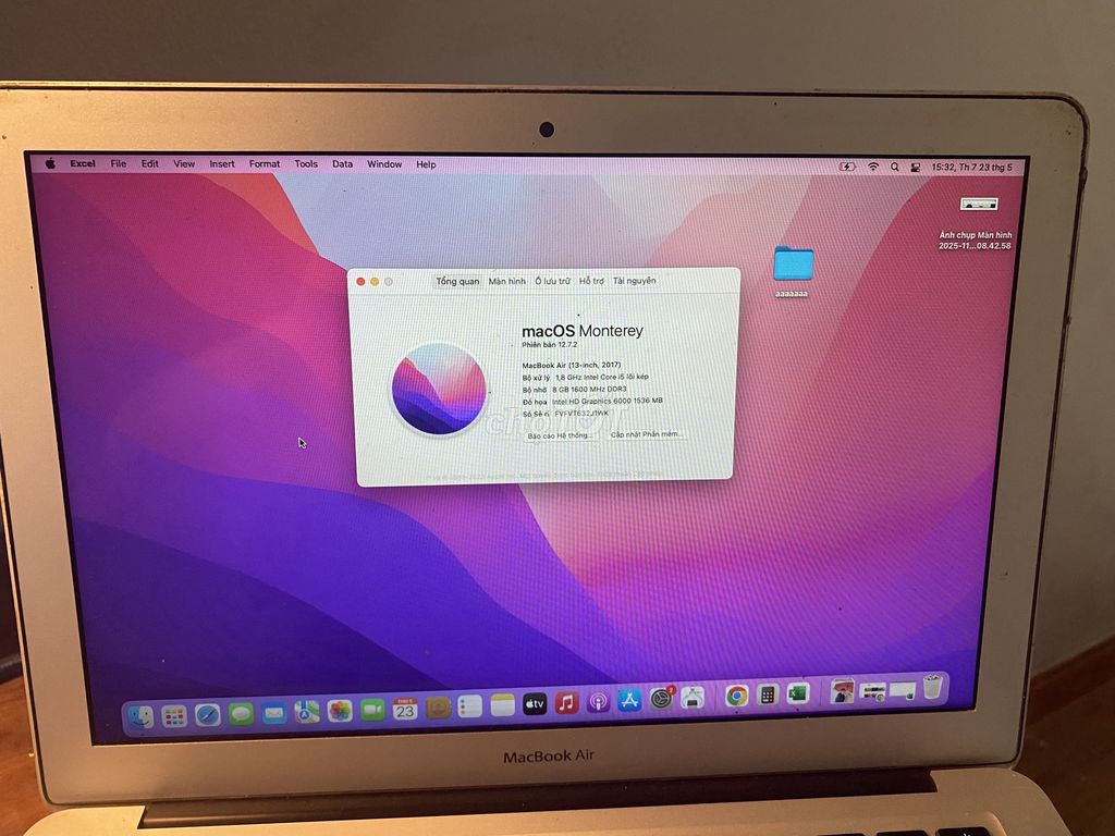 Apple MacBook Air Core i5 8GB/512GB. Mua bán Laptop tại Huyện Quỳnh Lưu Nghệ An được đăng bởi ngoccanh hình 1